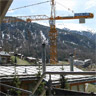 Les grues de Zermatt en été
